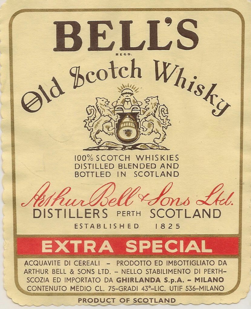 BELL'S OLD SCOTCH WHISKY - ETICHETTA SUPERALCOLICO