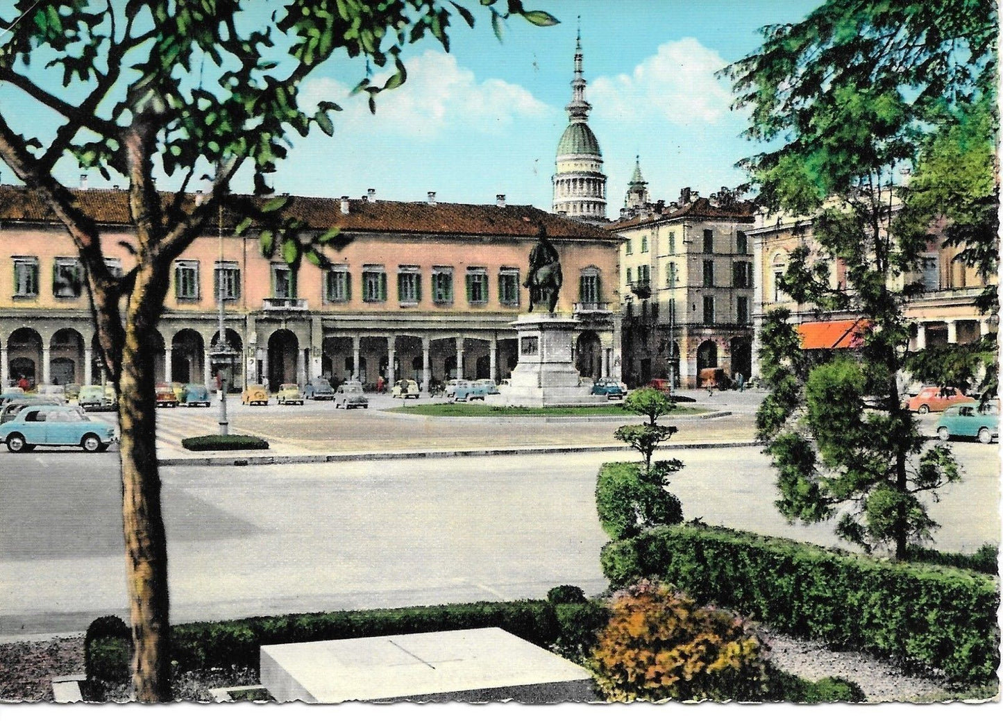 NOVARA - PIAZZA MARTIRI - V1964 - ACQUARELLATA