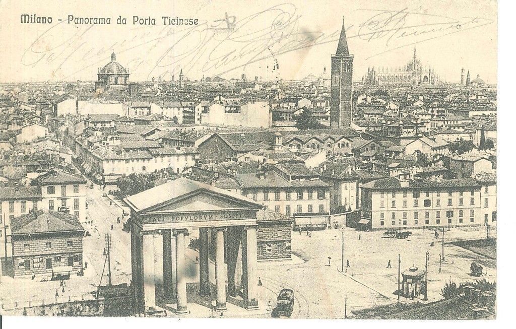 MILANO - PANORAMA DA PORTA TICINESE - V1919