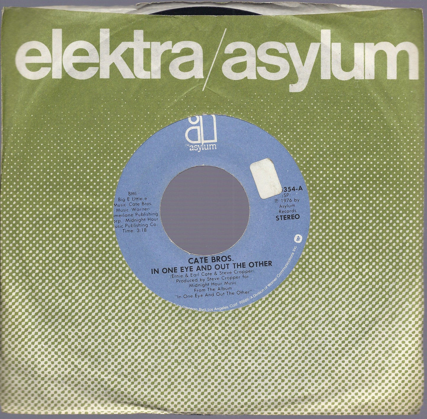 IN ONE EYE AND OUT THE OTHER - START ALL OVER AGAIN # CATE BROS. (USA 1976)