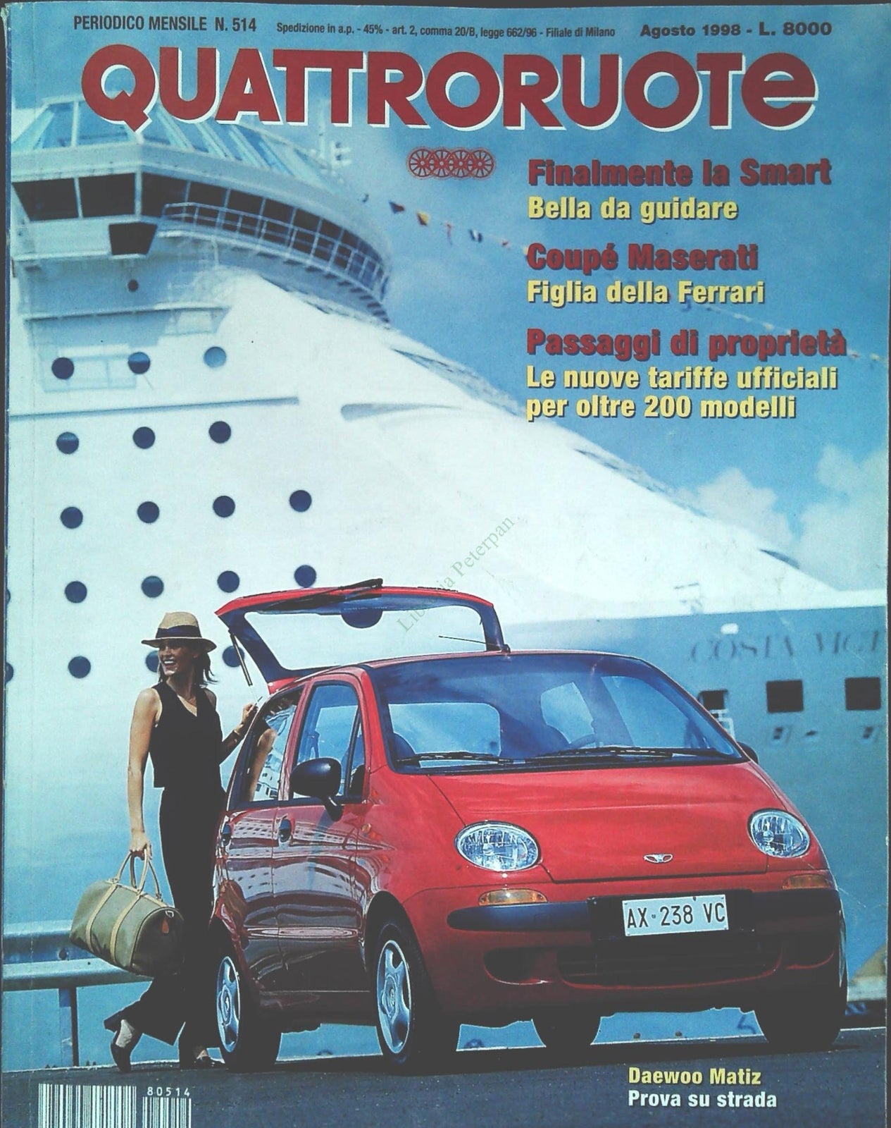 QUATTRORUOTE N. 514 - AGOSTO 1998