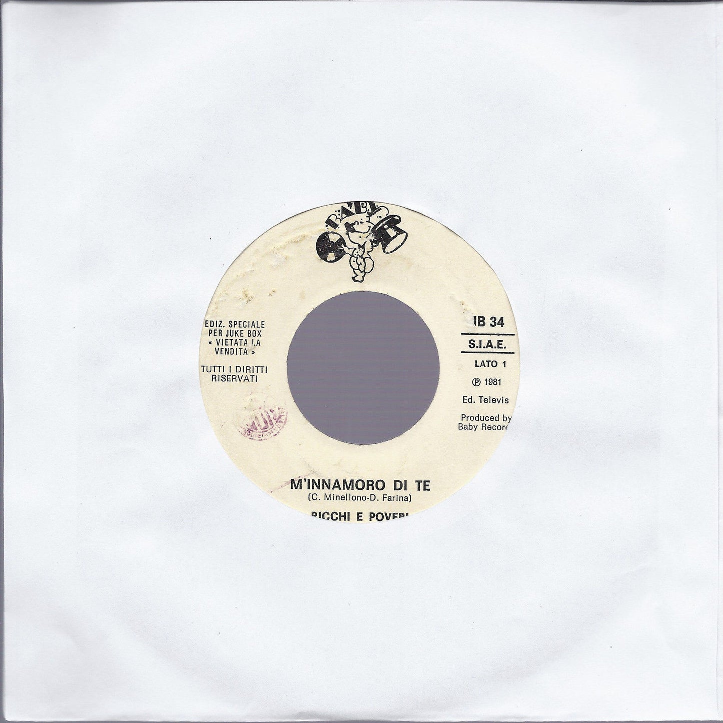 M'INNAMORO DI TE # RICCHI E POVERI -- C'EST LA VIE # TRIX - Edizione Juke Box