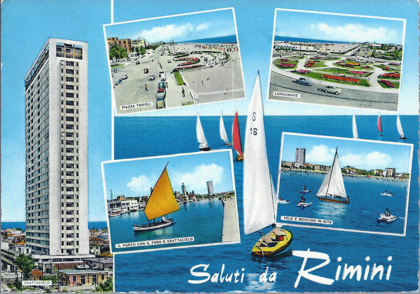 RIMINI - SALUTI - 5 VEDUTINE - VSD