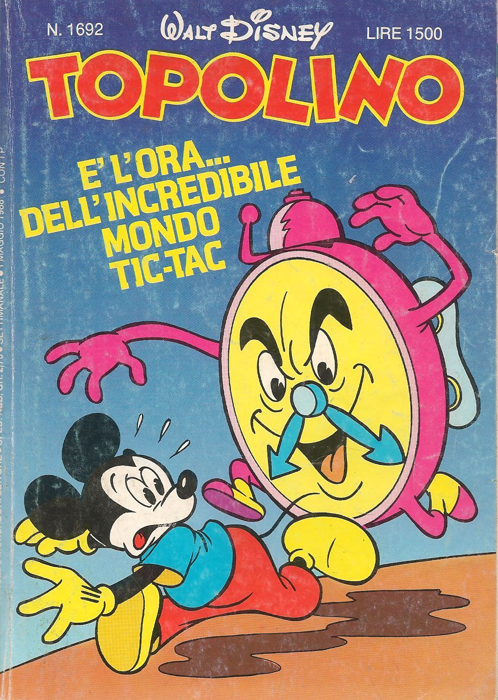 TOPOLINO N. 1692 - 1 MAGGIO 1988 WALT DISNEY