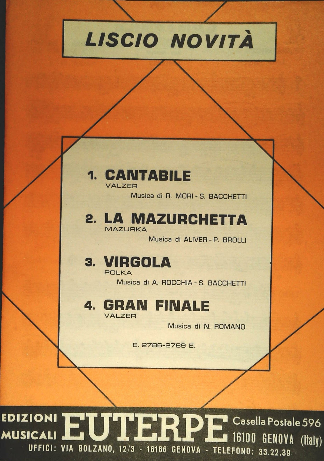 CANTABILE-LA MAZURCHETTA-VIRGOLA - SPARTITO SHEET MUSIC