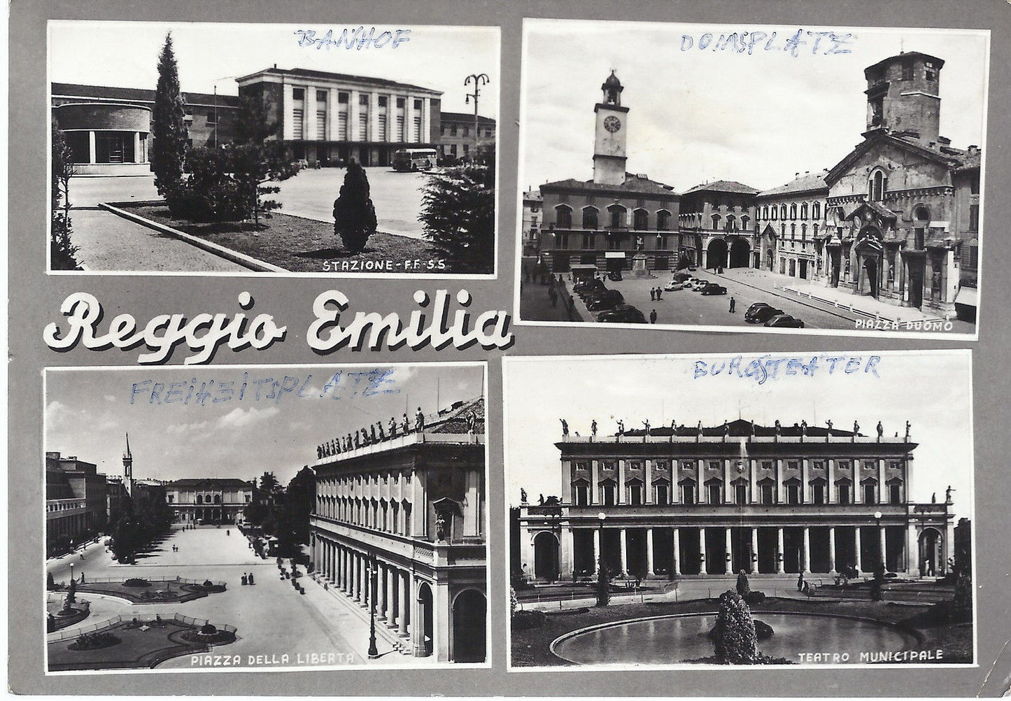 REGGIO EMILIA - 4 VEDUTE - V 1958 - FG
