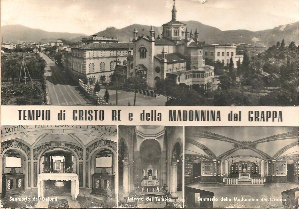 SESTRI LEVANTE -TEMPIO DI CRISTO RE E DELLA MADONNA DEL GRAPPA -4 VEDUTE V1960