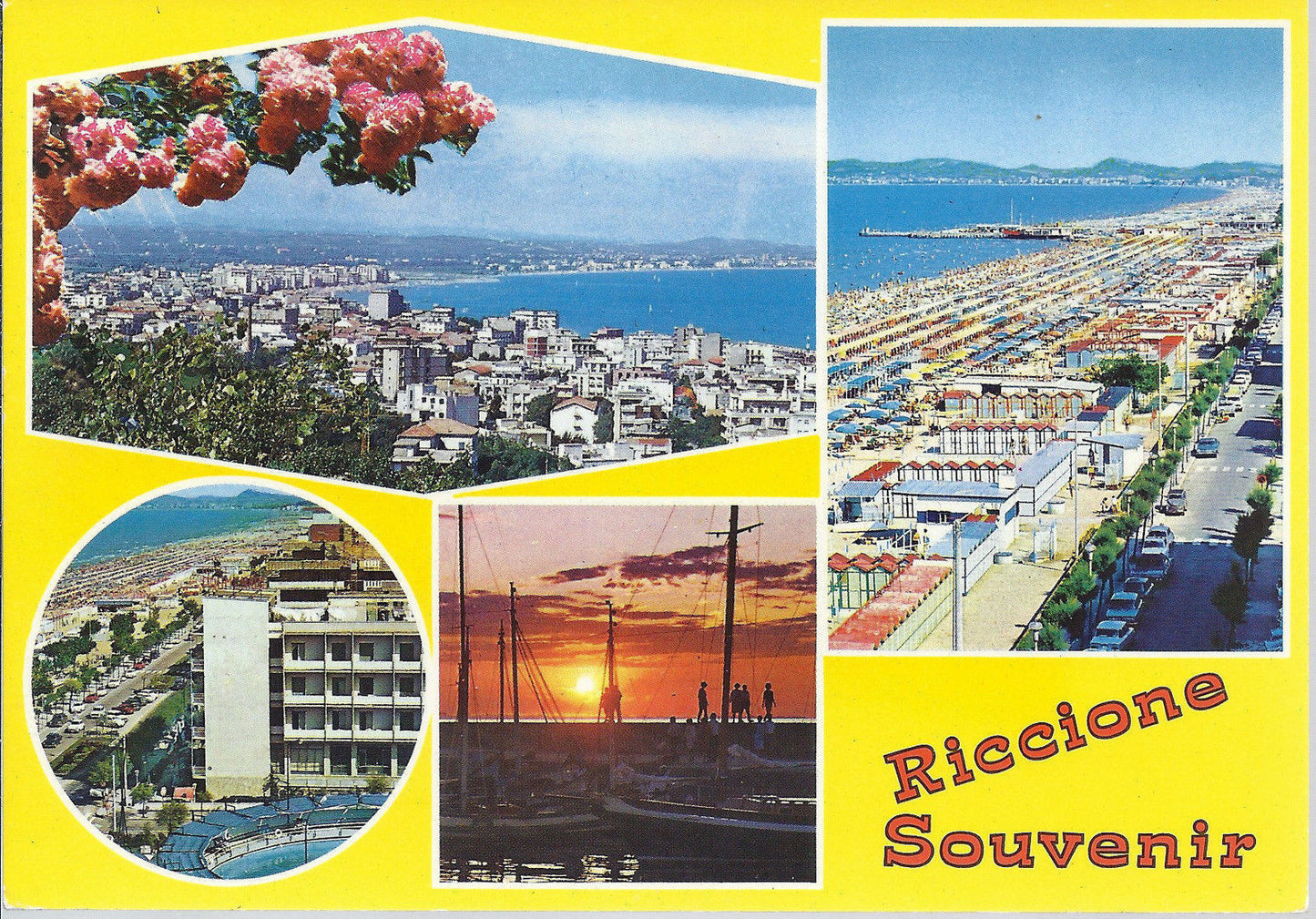 RICCIONE - SOUVENIR - 4 VEDUTE - NV