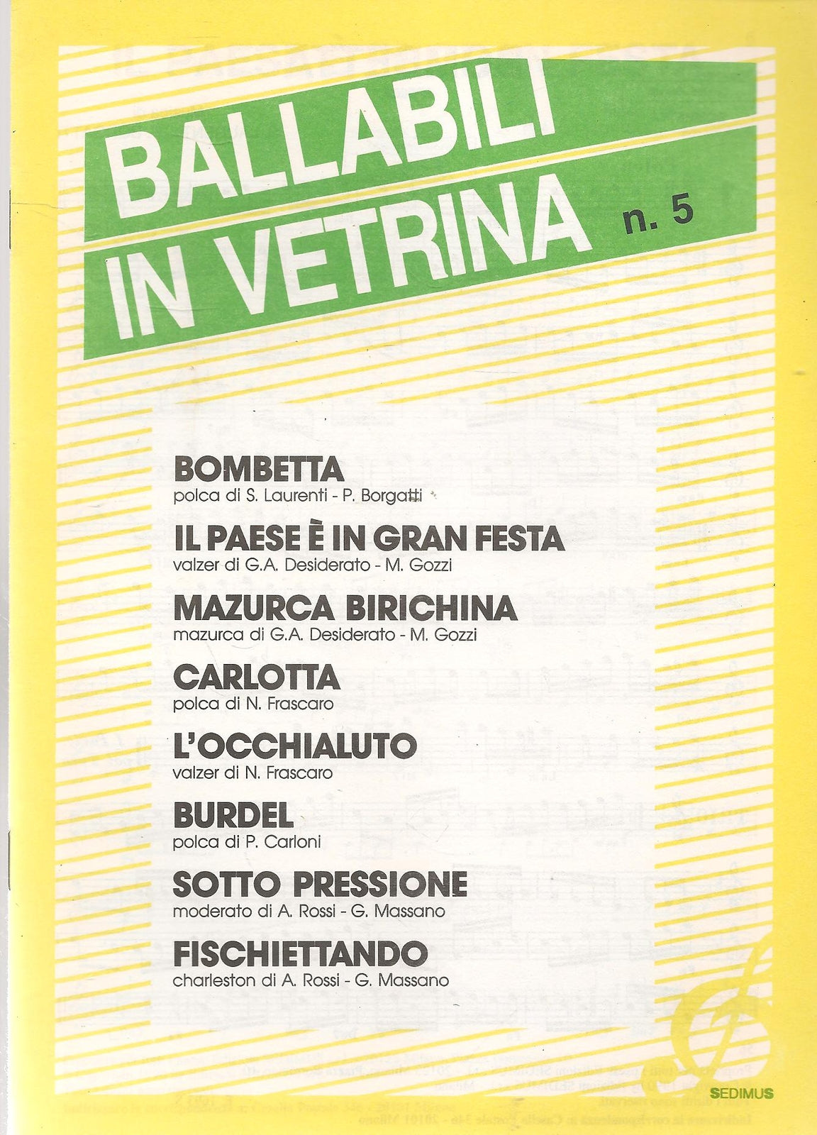 BALLABILI IN VETRINA - 8 BRANI - SPARTITO-SHEET MUSIC