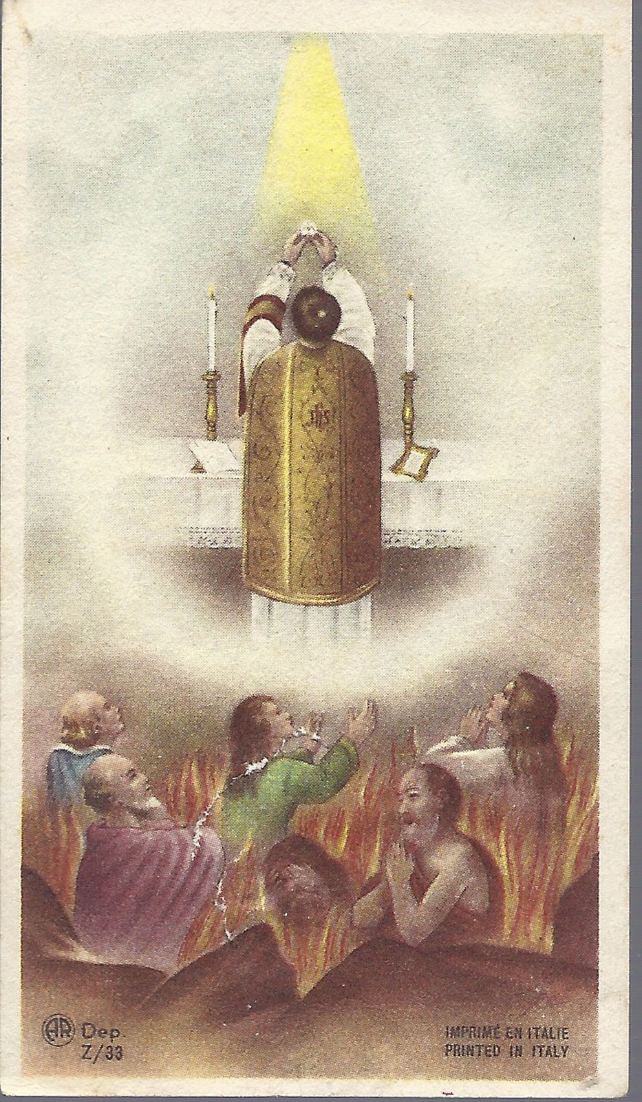 L'EUCARESTIA E LE ANIME PURGANTI - SANTINO - AS015-244