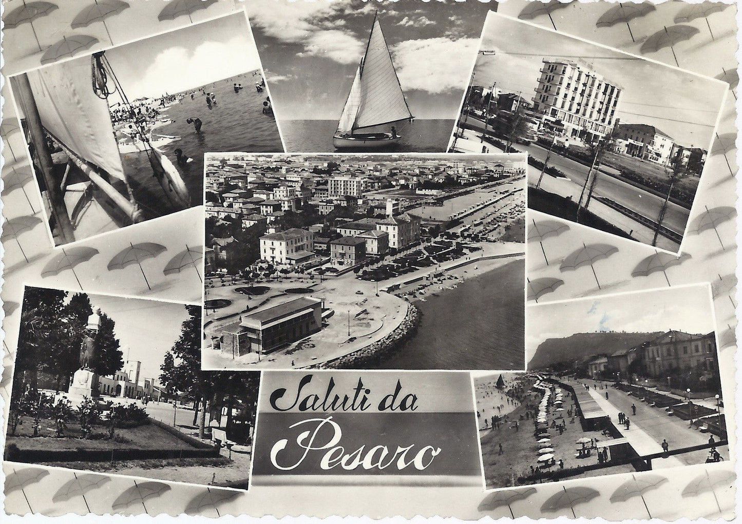 PESARO - SALUTI - 5 VEDUTE - V 1956 - FG