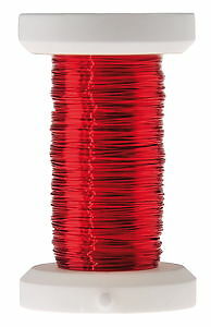 FILO DI RAME COLORE ROSSO DIAM. 0.25 MILLIMETRI L= 50 METRI - CONF. 1 PEZZO