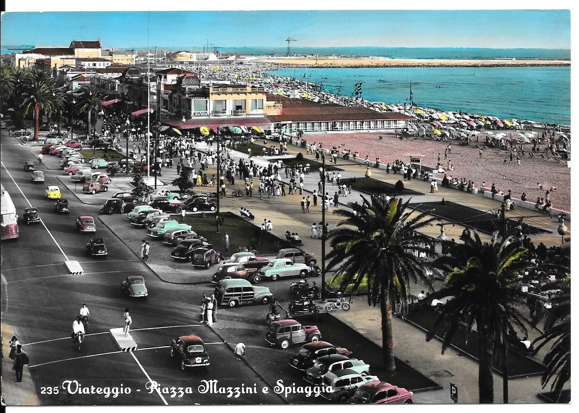 VIAREGGIO - PIAZZA MAZZINI - V1963 - FG - ACQUARELLATA