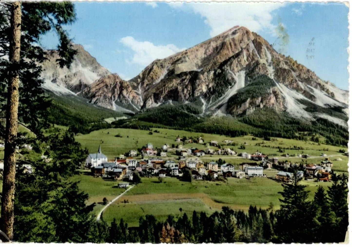 SAN VITO DI CADORE - BELLUNO - PANORAMA-1960-ACQUARELLO