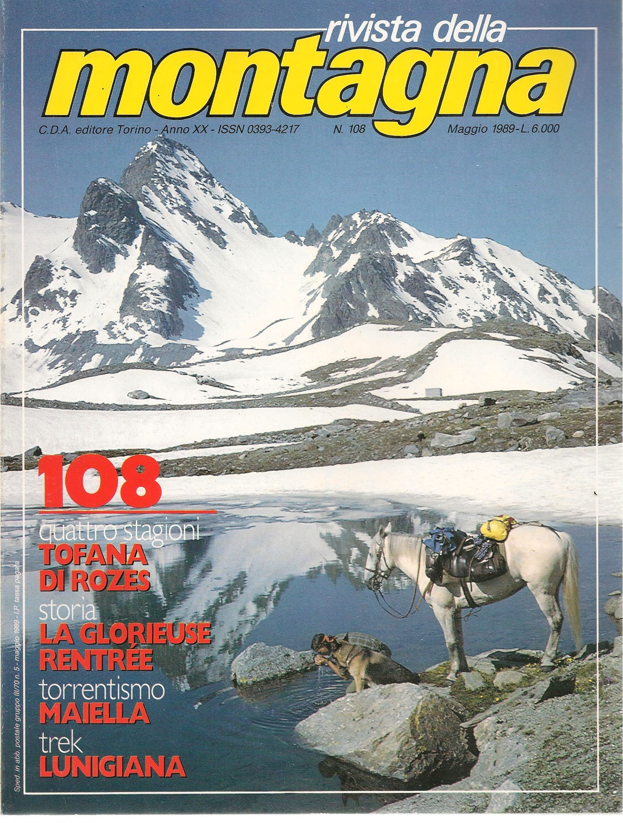 RIVISTA DELLA MONTAGNA N. 108 - MAGGIO 1989