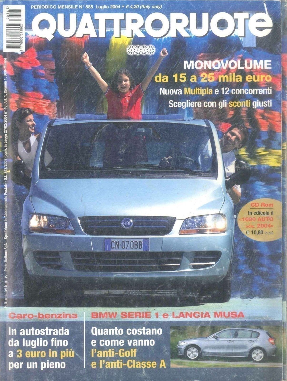 QUATTRORUOTE N 585 - LUGLIO 2004