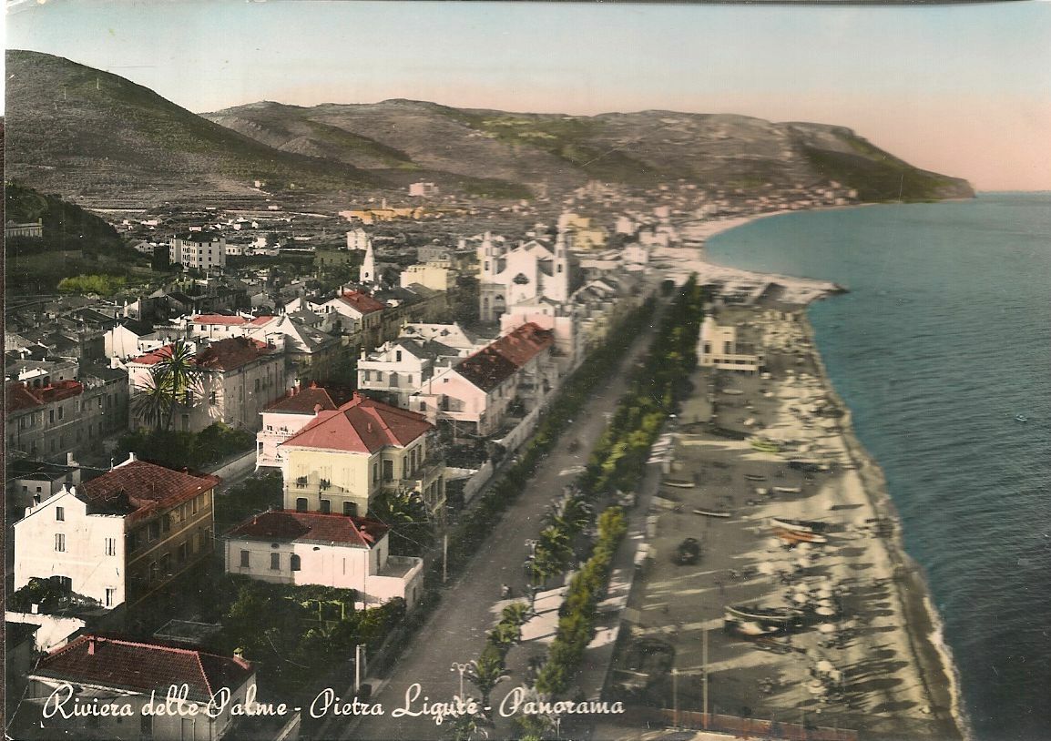 PIETRA LIGURE - RIVIERA DELLE PALME - PANORAMA - ACQUARELLATA - V1953