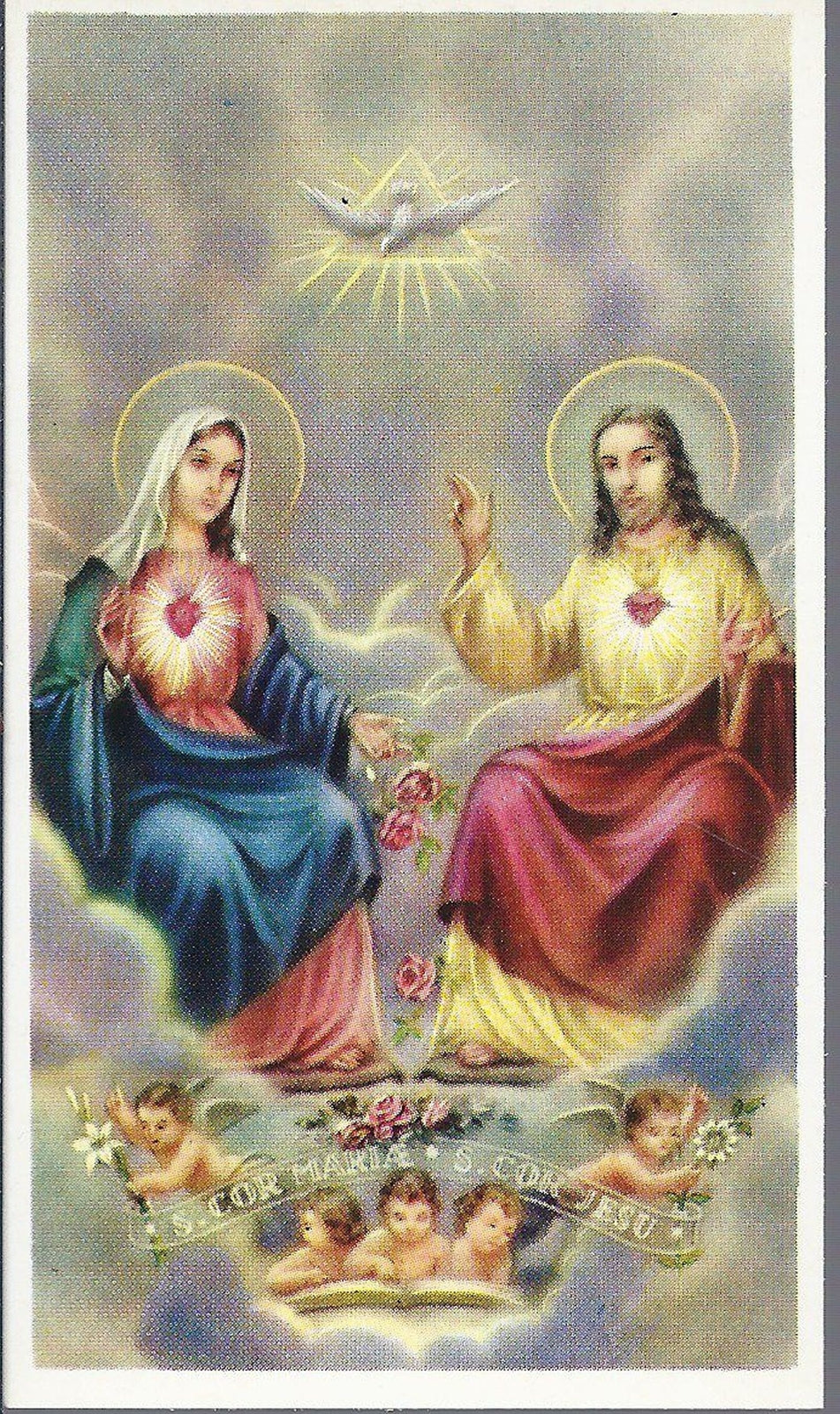 S. COR MARIAE S. COR JESU - SANTINO - AS015-148 - Ed. Eb