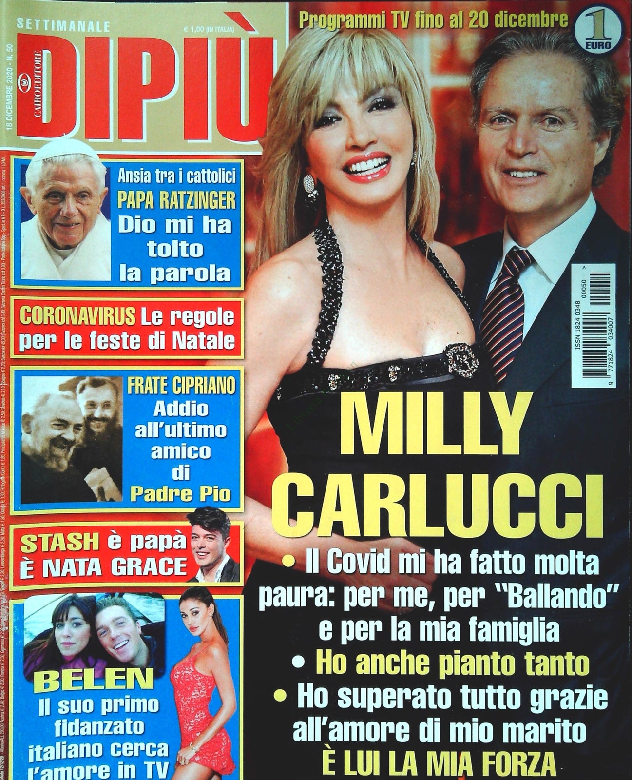 DI PIU' 18 DICEMBRE 2020 - MILLKY CARLUCCI - FRATE CIPRIANO - BELEN