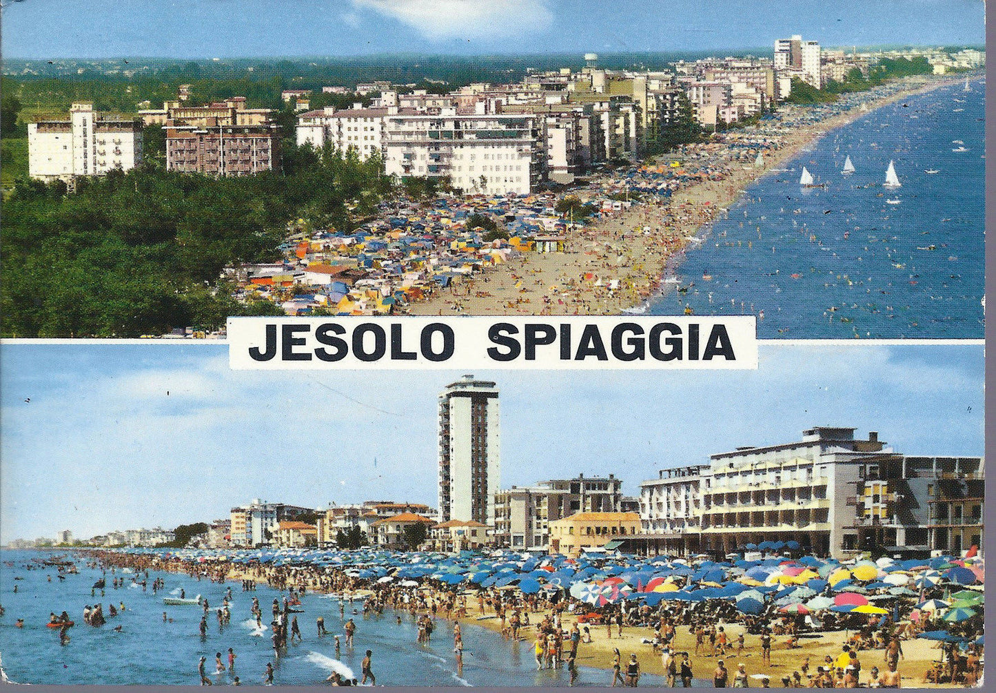 JESOLO SPIAGGIA - 2 VEDUTE - V 1968 - FG