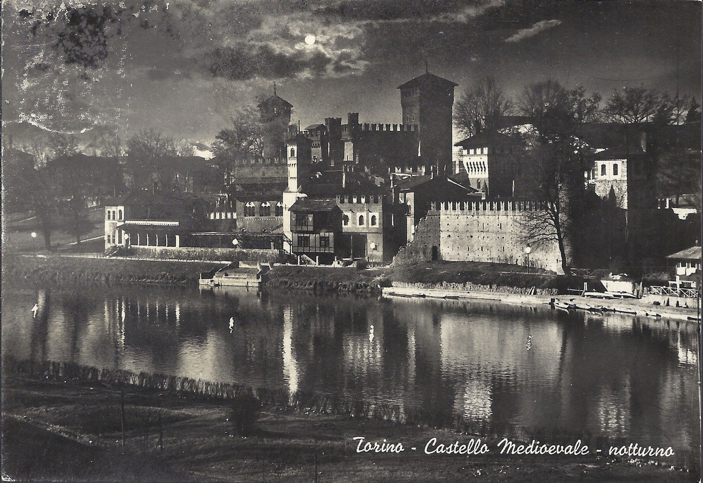 TORINO - CASTELLO MEDIOEVALE - NOTTURNO - V1963