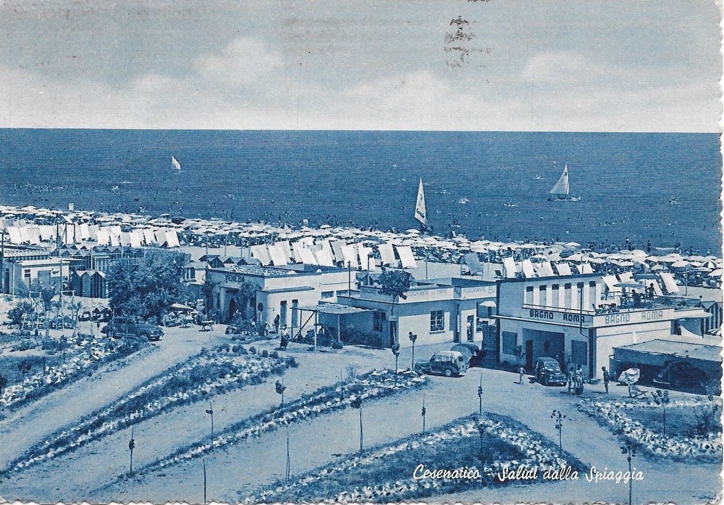 CESENATICO - SALUTI DALLA SPIAGGIA - AZZURRATA - V1956