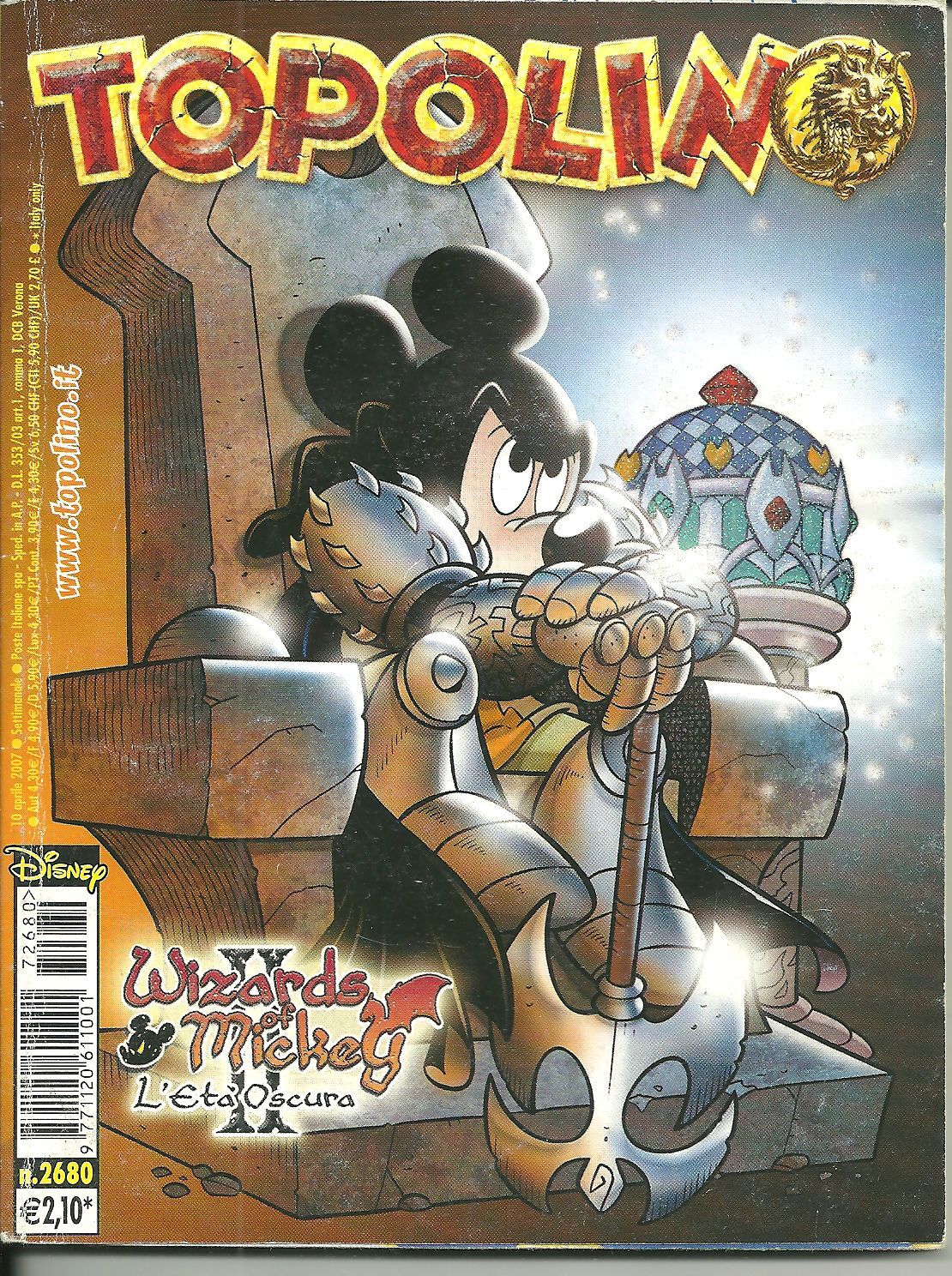 TOPOLINO N. 2680 -10 APRILE 2007