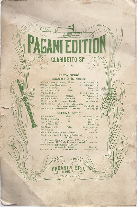 MADDALENA   F. Della Rosa # SPARTITO  - Pagani Edition  New York