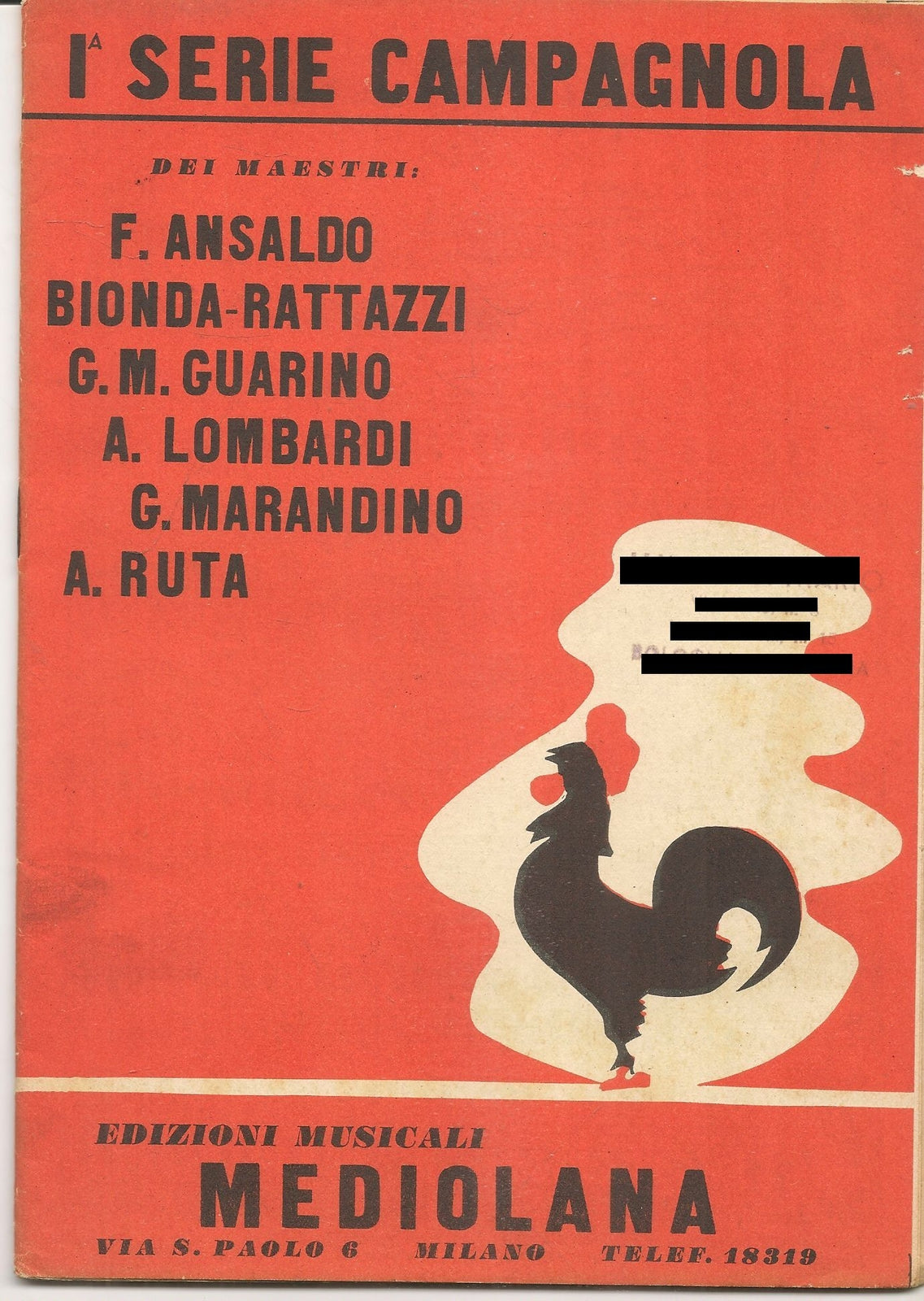 1 SERIE CAMPAGNOLA. 7 BRANI - SPARTITO-SHEET MUSIC