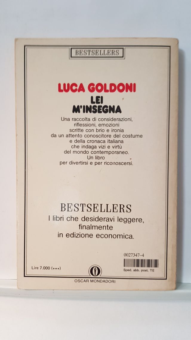 LEI M'INSEGNA - LUCA GOLDONI - OSCARMONDADORI 1985