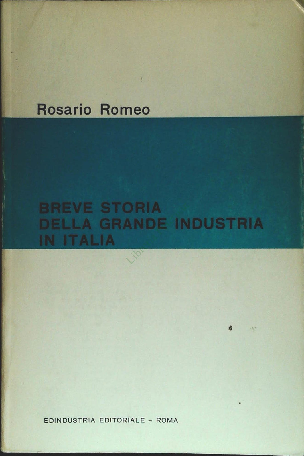 BREVE STORIA DELLA GRANDE INDUSTRIA IN ITALIA-ROSARIO ROMEO-OUTLET DEL LIBRO