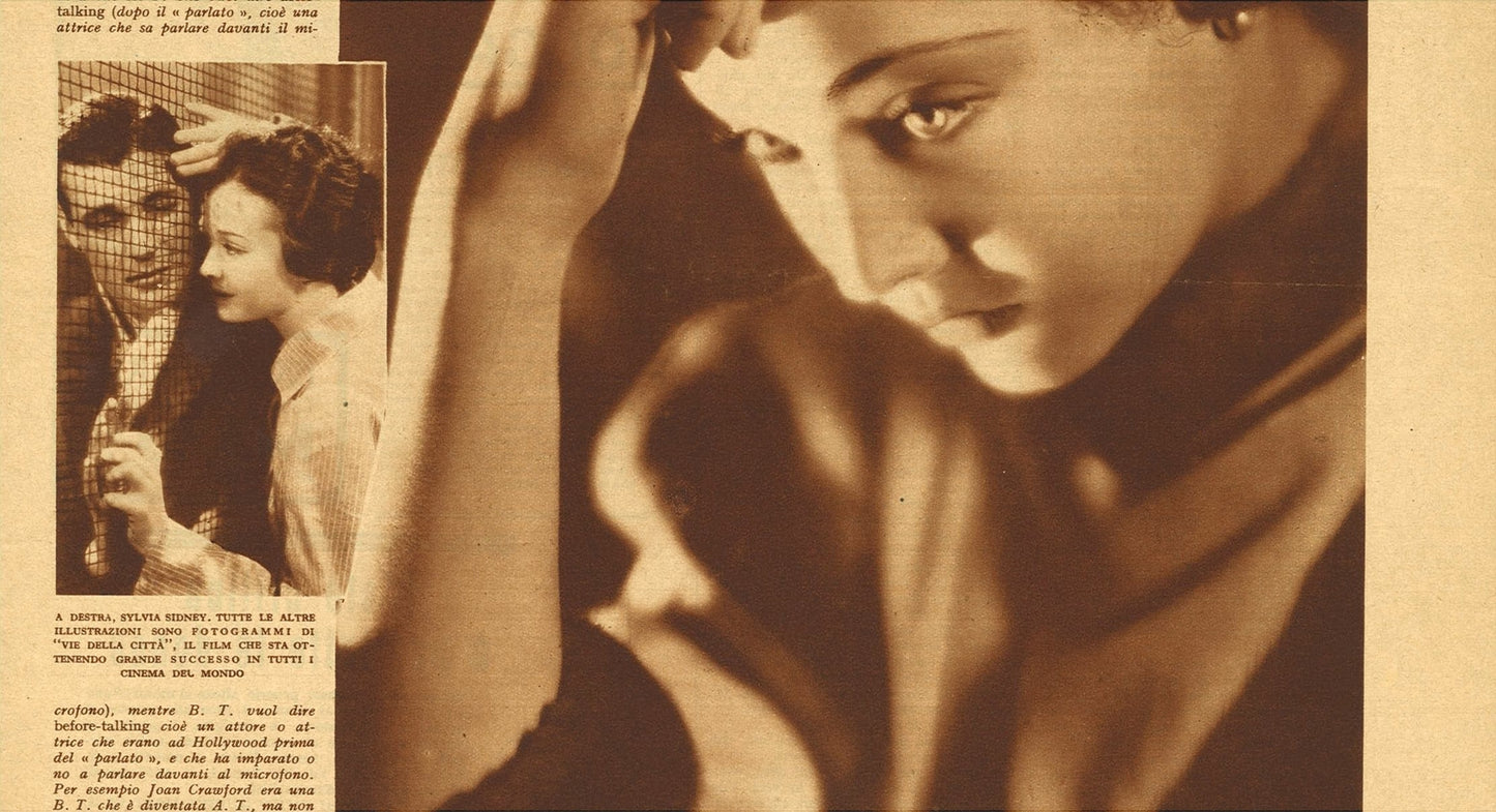 SYLVIA SIDNEY - CLIPPING-RITAGLI DI GIORNALE