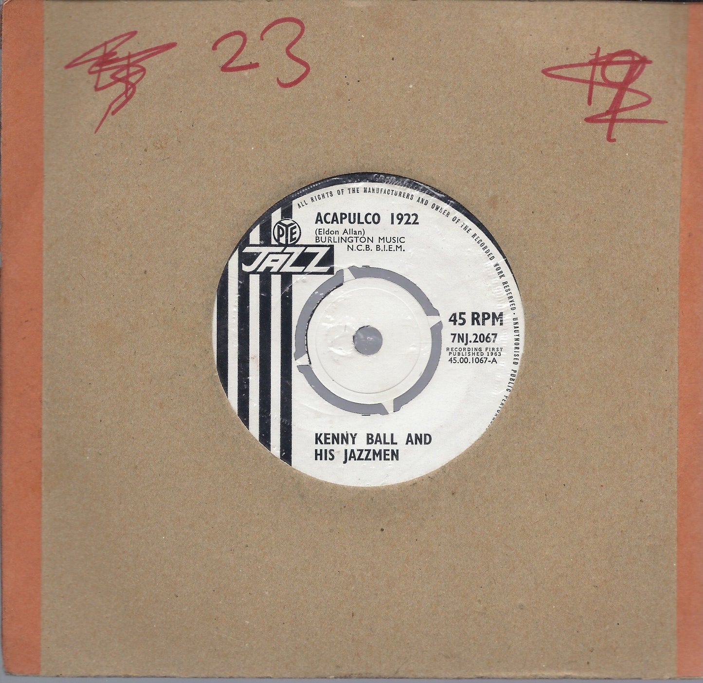 ACAPULCO 1922 - HAND ME DOWN MY WALKING SHOES -- KENNY BALL and HIS JAZZMEN
