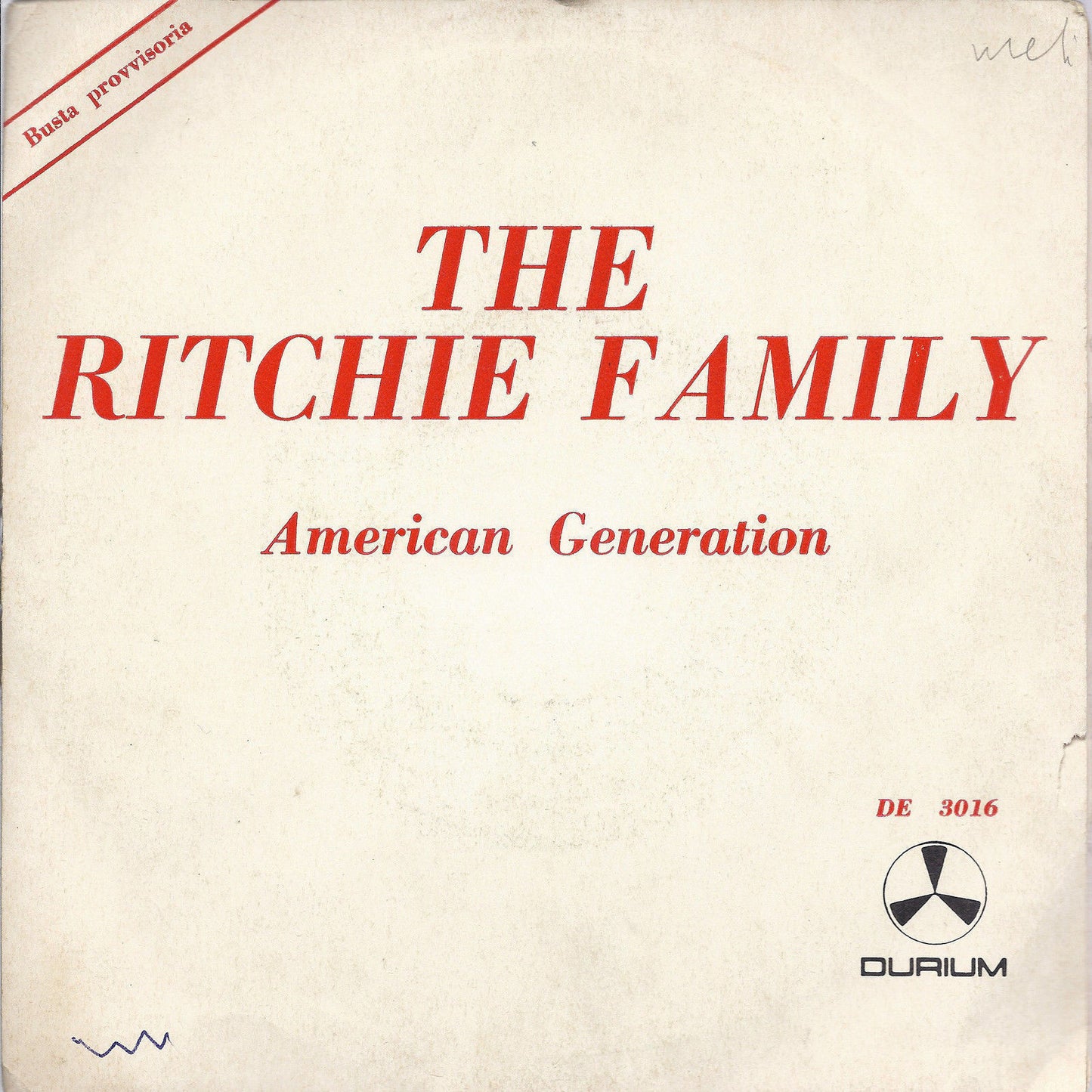 AMERICAN GENERATION - MUSIC MAN # THE RITCHIE FAMILY