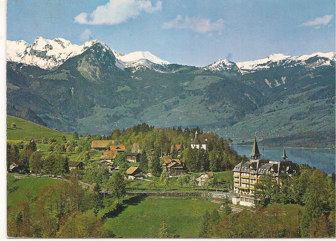 FLUELI-RANFT MIR SARNENSEE UND GISWILERSTOCK - PANORAMA - V1968