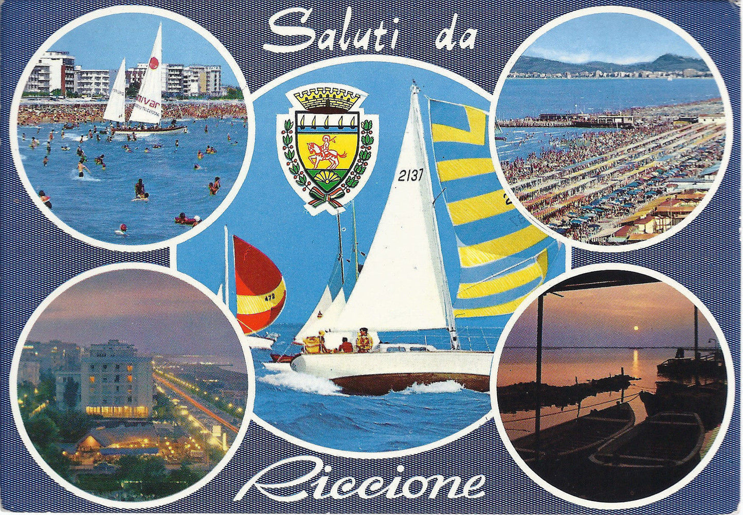 RICCIONE - SALUTI - 4 VEDUTINE - V1979