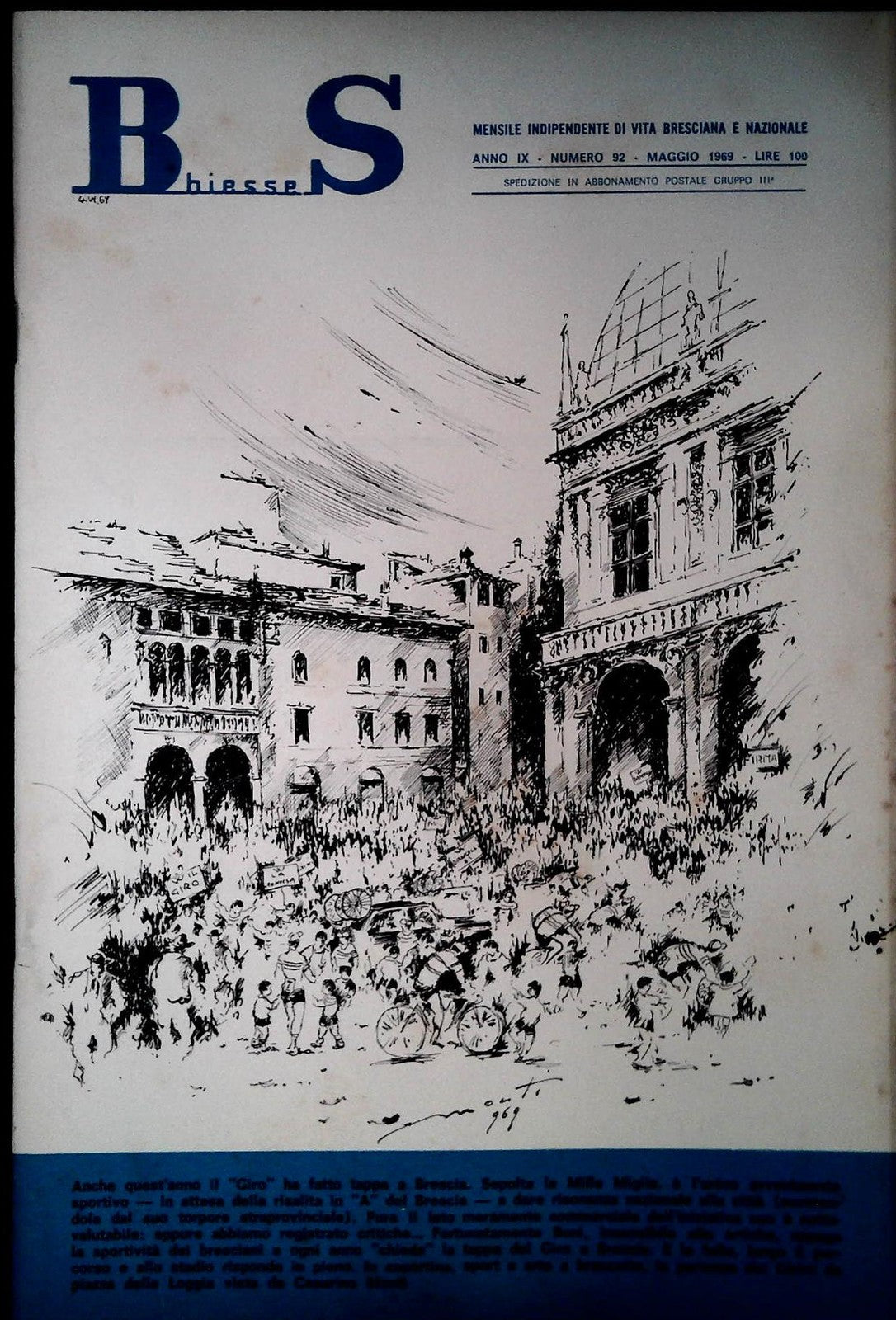 BS BIESSE - MENSILE DI VITA BRESCIANA E NAZIONALE - N. 92 MAGGIO 1969