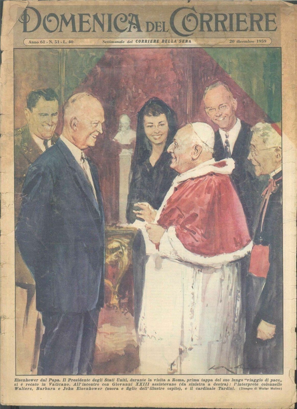 DOMENICA DEL CORRIERE N 51 - 20 DICEMBRE 1959 - ILL. WALTER