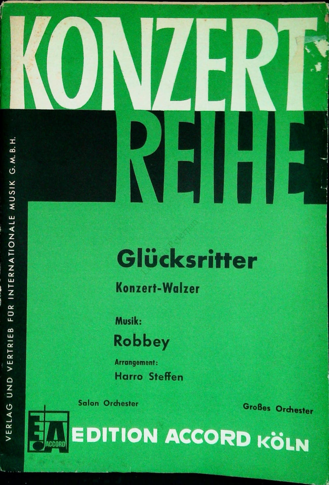 GLUCKSRITTER. konzer-valzer - SPARTITO-SHEET MUSIC