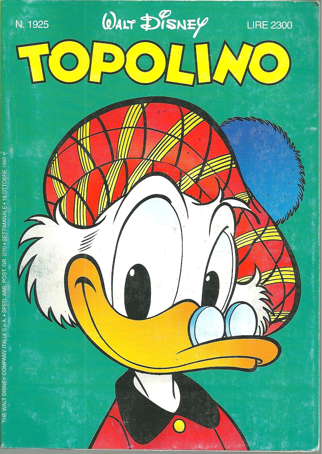 TOPOLINO N. 1925 - 18 OTTOBRE 1992
