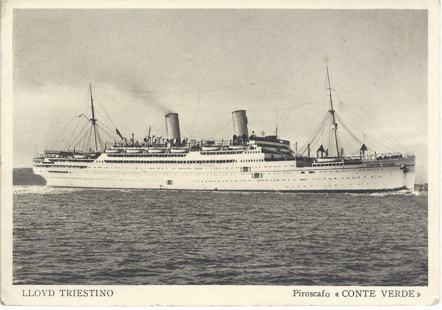 PIROSCAFO "CONTE VERDE" - LL0YD TRIESTINO - V 1939