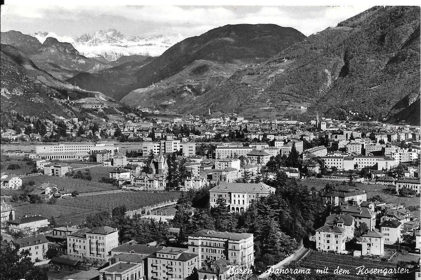 BOLZANO - PANORAMA CON CATINACCIO - V1957