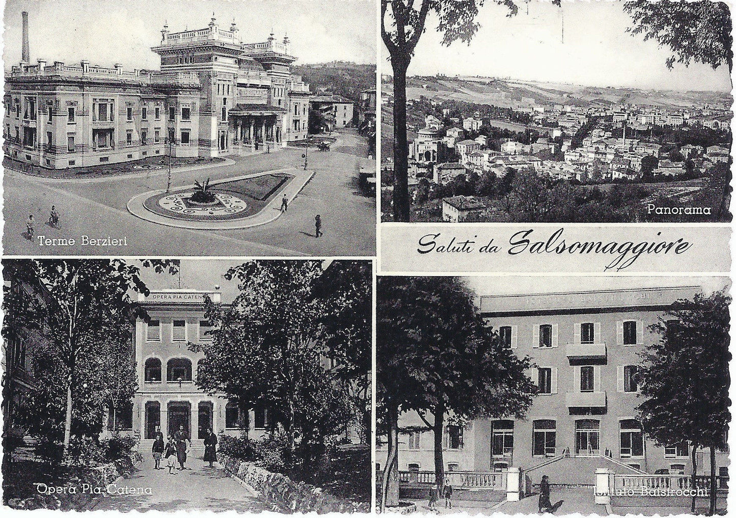 SALSOMAGGIORE - SALUTI - 4 VEDUTE - V 1956 - FG