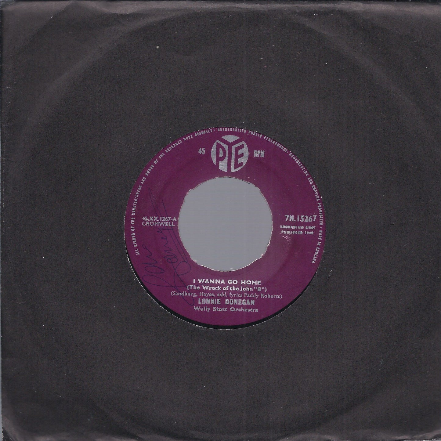 I WANNA GO HOME - JIMMIE BROWN THE NEWSBOY -- LONNIE DONEGAN