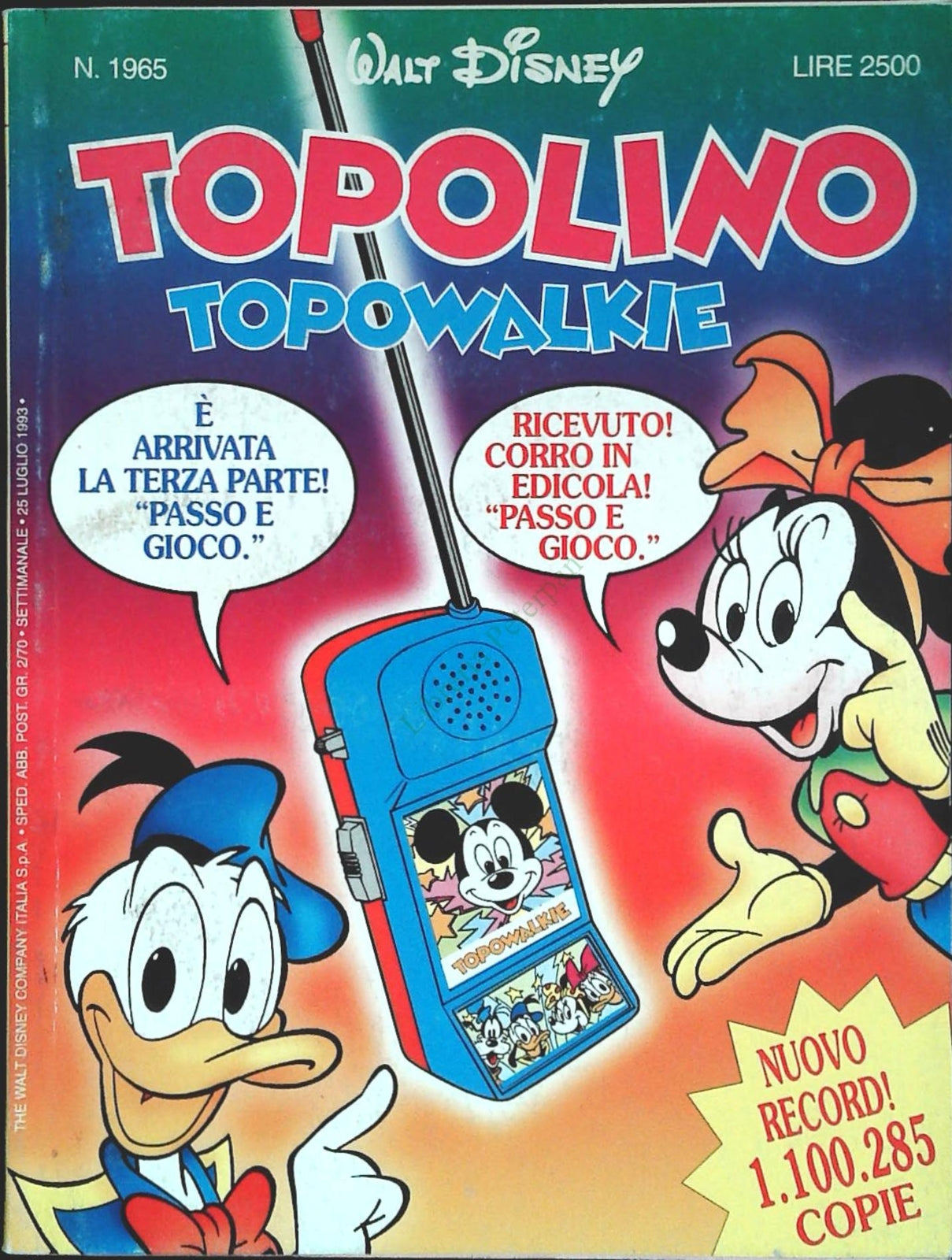 TOPOLINO N. 1965 - 25 LUGLIO 1993