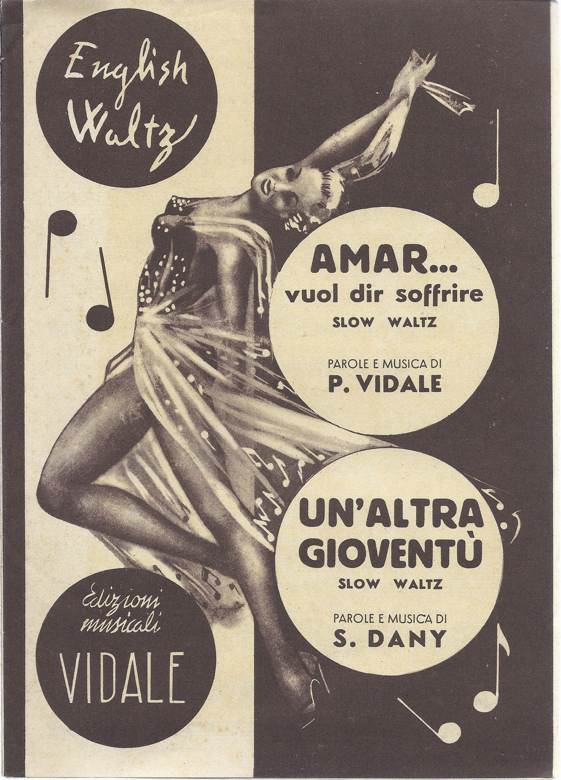 AMAR...VUOL DIR SOFFRIR  P. Vidale - UN'ALTRA GIOVENTU'  S. Dany # SPARTITO