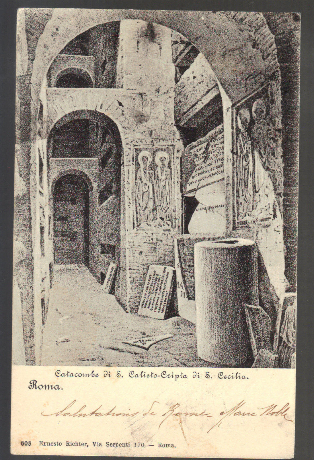 ROMA - CATACOMBE DI S. CALISTO - CRIPTA DI S. CECILIA - V190