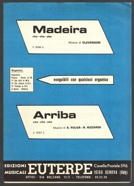 MADEIRA - ARRIBA - SPARTITO