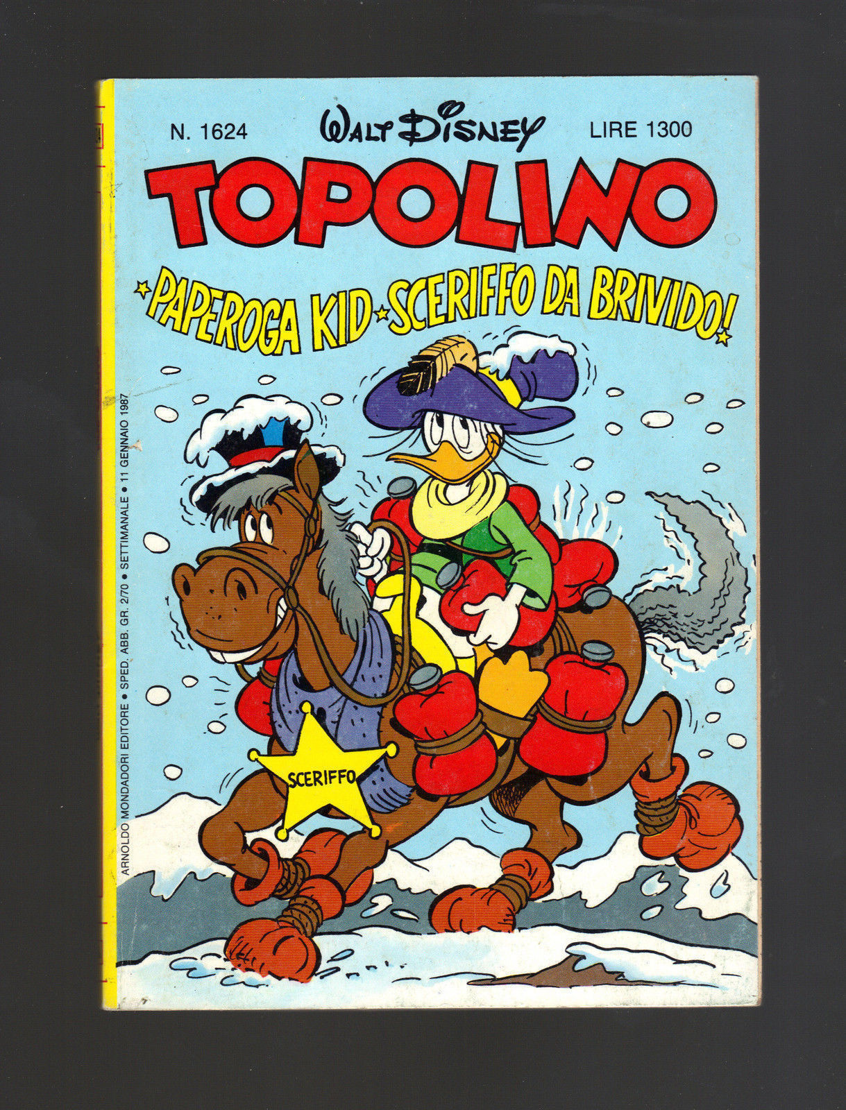 TOPOLINO N° 1624 - 11 GENNAIO 1987