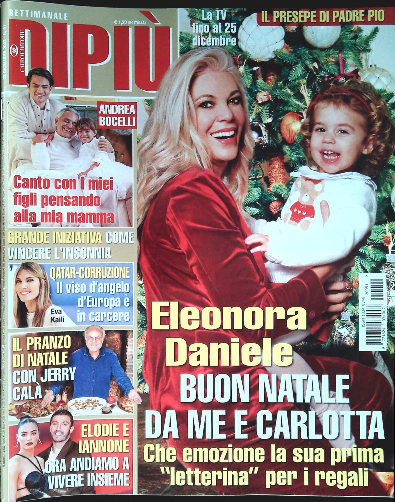 DI PIU' 23 DICEMBRE 2022 - ELEONORA DANIELE - ANDREA BOCELLI - JERRY CALA'